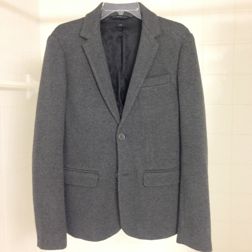 John Varvatos USA Luxe Gray Knit Jacket Blazer S